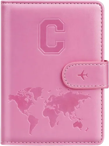 Miniatura 67 de Funda para Pasaporte Personalizada con Letra de la A a la Z, Billetera de Viaje con Bloqueo RFID, Funda para Pasaporte, Estuche para Pasaporte
