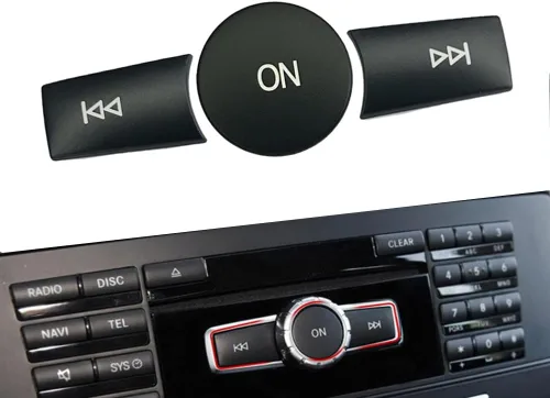 Miniatura 3 de Cubierta de botón de volumen ON para radio de automóvil, compatible con Mercedes Benz B C E G Clase W246 W204 W212 ML W166 CL/SL/CLA/CLS/SLK