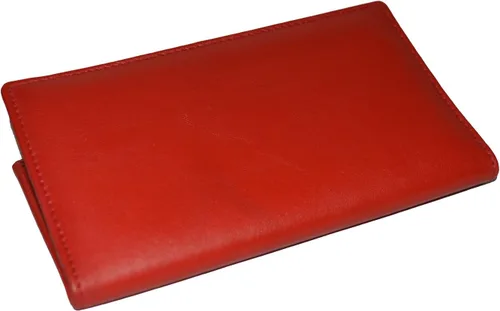 Miniatura 4 de Leatherboss - Funda de piel auténtica para chequera, Rojo -, Cartera de viaje
