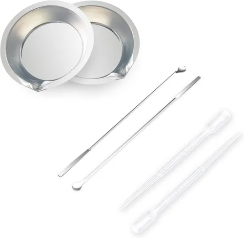 Miniatura 7 de 12 piezas de hierro inoxidable pequeña bandeja redonda de pintura bandeja de mezcla de pintura paleta de colores, mini paleta de acuarela de metal