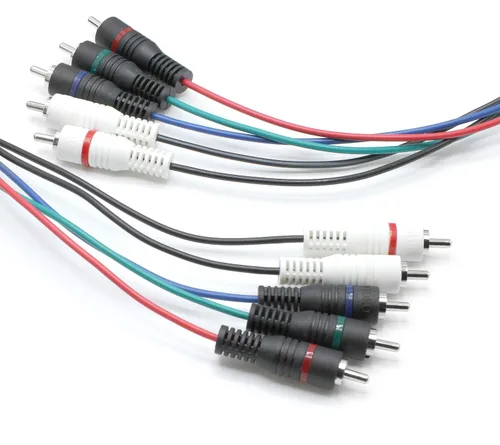 Miniatura 3 de THE CIMPLE CO Cable de audio y video componente RCA de 5 partes de 6 pies – Cable de TV componente YPbPr con compuesto de audio para 480i, 480p