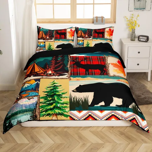 Miniatura 33 de Juego de ropa de cama floral, funda de edredón de flores de iris de colibrí, tamaño matrimonial, jardín, botánico, magnífica, funda de edredón