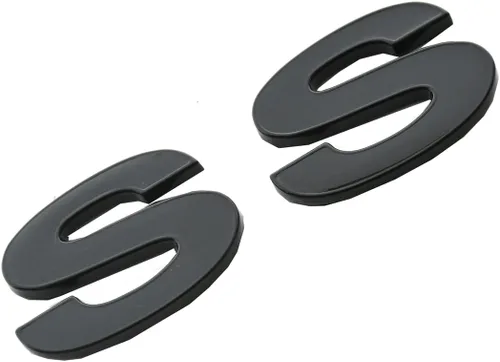 Miniatura 2 de 2 piezas (par) SS Fender Emblemas de repuesto para 96-02 Camaro SLP SS Badge New Reproduction 12369966R (negro brillante), (CH-SS)