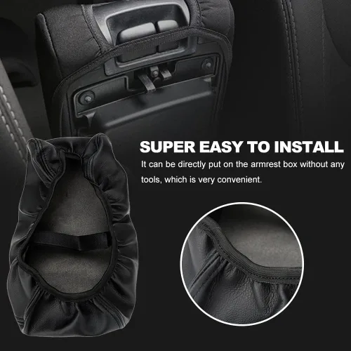 Miniatura 4 de sportuli Cubierta de Consola Central Funda de Cuero Antiarañazos para Reposabrazos de Repuesto para Accesorios Jeep Grand Cherokee 2011-2020 2021