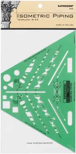 Miniatura 2 de Plantilla de tubería isométrica Rapidesign, 1 unidad (R43)