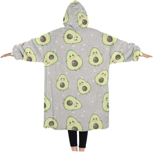 Miniatura 2 de Wearable Oversized Blanket,Sherpa Blanket Hoodie with Super Pockets,Super Warm Fuzzy Pullover for Women & Men