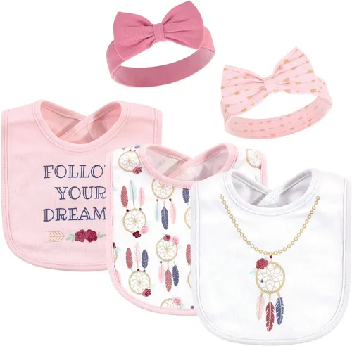 Miniatura 4 de Little Treasure baby-girls Bib and Headband Set