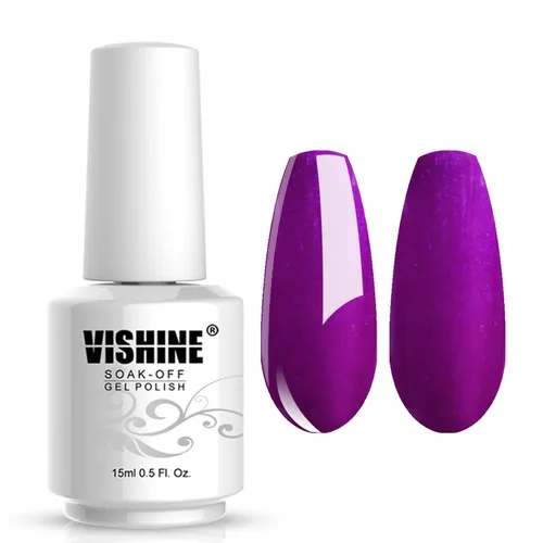 Miniatura 17 de Vishine Gelpolish Esmalte de uñas de gel profesional UV LED Soak Off Color Manicura Color Rosa Claro #1408 1408-rosa claro