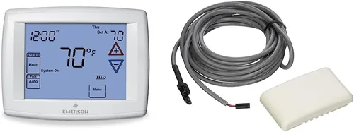 Miniatura 6 de White Rodgers Emerson 1F95-1277 termostato programable táctil de 7 días, color blanco & Emerson termostatos F145-1328 sensor remoto