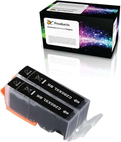 Cartucho de tinta de repuesto compatible con Canon PGI-280 PGI-280XXL, 2 unidades para PIXMA TR7520 TR8520 TS702 TS6120 TS6220 TS8120 TS9120 (negro