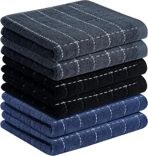 Miniatura 100 de Homaxy Paños de cocina 100% algodón de felpa, toallas de cocina ultra suaves y absorbentes para la cocina, adecuadas para secar y lavar platos