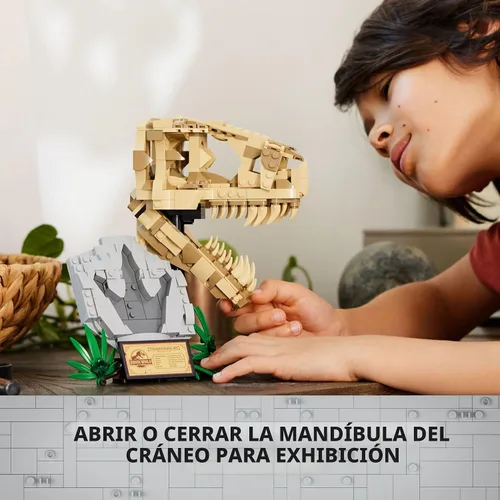 Miniatura 3 de LEGO Jurassic World Fósiles de Dinosaurios: Cráneo de T Rex - Juguete de Construcción de Dinosaurio para Niños y Niñas, Edades 9+ Años - Regalo