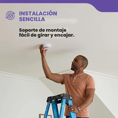 Miniatura 9 de Kidde Detector de humo y monóxido de carbono cableado, batería de reserva de 10 años, indicadores de luz de advertencia LED interconectables, 30CUA10