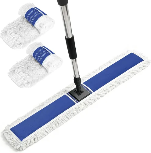Miniatura 10 de Masthome Trapeador de microfibra extra grande para limpieza de pisos, trapeador plano de 16 pulgadas con 5 almohadillas para uso húmedo y seco, mopa