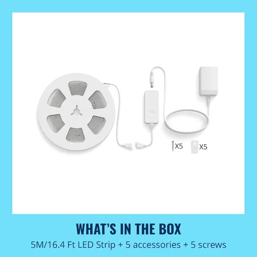 Miniatura 6 de Tira de luces LED WiZ Connected de 16.4 pies para tu hogar inteligente, luces LED multicolor fluidas, iluminación RGBIC que cambia