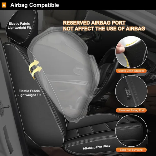 Miniatura 3 de AOMSAZTO Ajuste para Dodge Charger 2006-2025 Fundas de Asiento de Cuero Impermeables Personalizadas: Funda de Asiento para Charger R/T SRT SXT GT