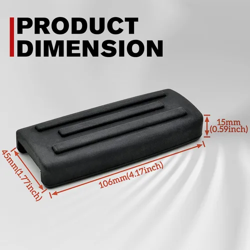Miniatura 8 de AUPOWER Pedal de freno más grande para Can Am Ryker 600 900 todos los modelos, reposapiés de freno extendido, accesorios para estribos, color negro
