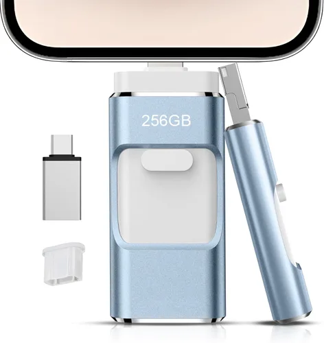 Miniatura 17 de 256GB Flash Drive[No App Required] Intended for Phone Tablet Androidphone and Computers, 4 in 1 Photo Stick for Phone Memory Storage Easily Backup