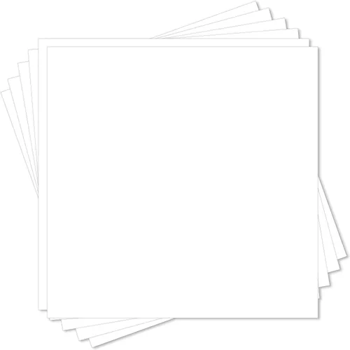 Cartulina blanca 12x12 - 24 hojas de papel de cartulina, Goefun papel de cartulina blanca de 80 lb para hacer tarjetas, Cricut, manualidades, Blanco