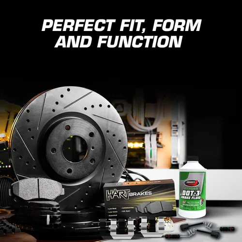 Miniatura 6 de Hart Brakes Kit de frenos y rotores traseros Pastillas de freno traseras Rotores y pastillas de frenos Pastillas de freno y rotores