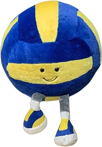 Miniatura 11 de Juguetes de peluche de voleibol de 12 pulgadas, bolas de felpa deportivas suaves y divertidas, juguetes de muñeca de fútbol americano con pies