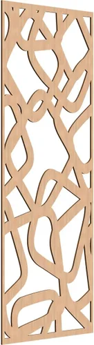 Miniatura 181 de Acme Paneles de pared decorativos de madera con calado, 9 3/8 pulgadas de ancho x 24 3/8 pulgadas de alto x 1/4 de alto, roble rojo
