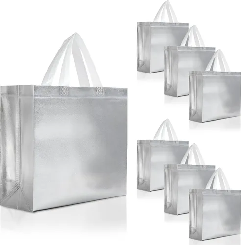 Miniatura 63 de Nush Nush - Bolsas de regalo reutilizables azul aguamarina a granel (azul aguamarina - Tamaño mediano - Juego de 30)