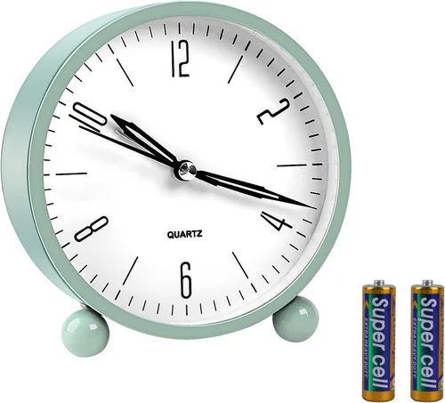 Miniatura 9 de pxy Lindo y seguro reloj despertador para niños alimentado por batería (batería incluida), reloj despertador analógico súper silencioso analógico