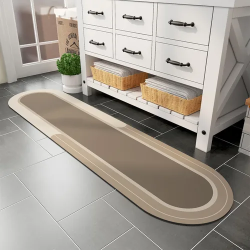 Miniatura 21 de MontVoo Alfombra de baño antideslizante, de secado rápido, resistente a las manchas para el suelo del baño, alfombra de ducha de fácil cuidado