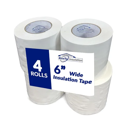 Miniatura 5 de Cinta de sellado de barrera de vapor blanca de 6 pulgadas de ancho x 180 pies de largo - 1 rollo impermeable e ideal para espacios de acceso