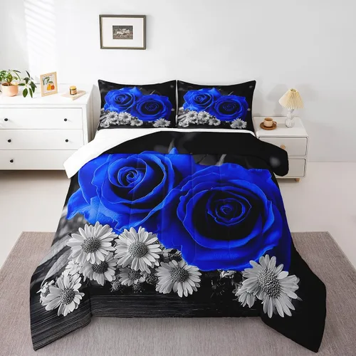 Miniatura 18 de Feelyou Juego de edredón de música rock para niños, edredón colorido con estampado de mariposas para niños y niñas, juego de ropa de cama de Multi