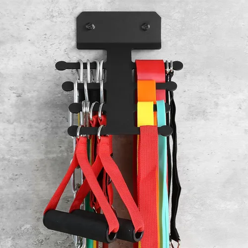 Miniatura 2 de Percha de almacenamiento de banda de resistencia, organizador de equipos de gimnasio, bandas de dominadas, cuerdas de salto, estante