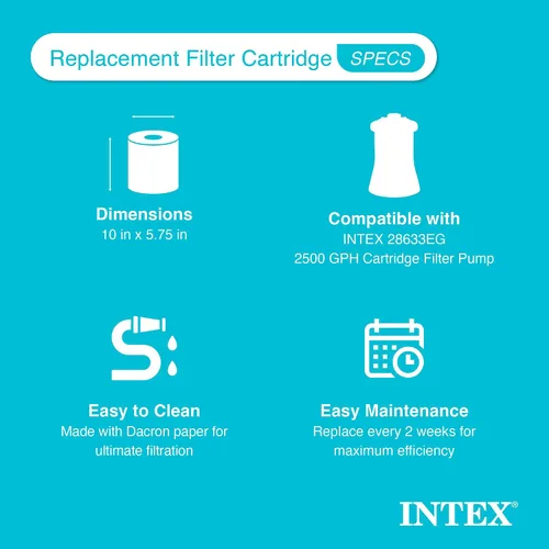 Miniatura 4 de Intex 29005E - Cartucho de bomba de filtro de material Dacron fácil de limpiar, 29005E para piscina, tipo B, (paquete de 2)