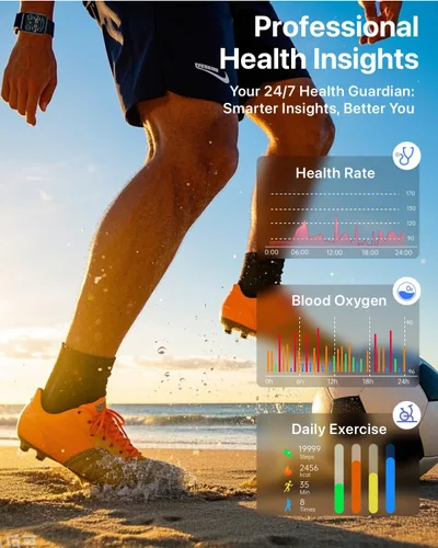 Miniatura 2 de Reloj inteligente con Alexa integrado, pantalla táctil HD de 1.83 pulgadas, rastreador de actividad física con llamadas Bluetooth, más de 120 modos