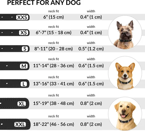 Miniatura 4 de CollarDirect Collar de perro de cuero enrollado, collar redondo acolchado suave para cachorros, collar de cuero genuino hecho a mano, collares