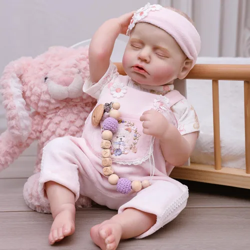 Miniatura 3 de Muñecas Reborn de bebé – Muñecas de bebé reales de 20 pulgadas que se ven reales, muñeca de cuerpo completo de vinilo para niña, recién nacida Rosa