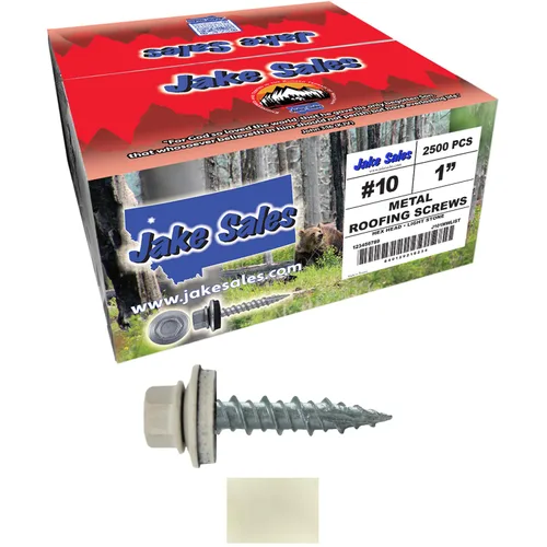 Miniatura 57 de Tornillos para techo de metal: (250) 10 x 1 sin pintura galvanizados con cabeza hexagonal para techo de chapa. Tornillos autoiniciados de metal