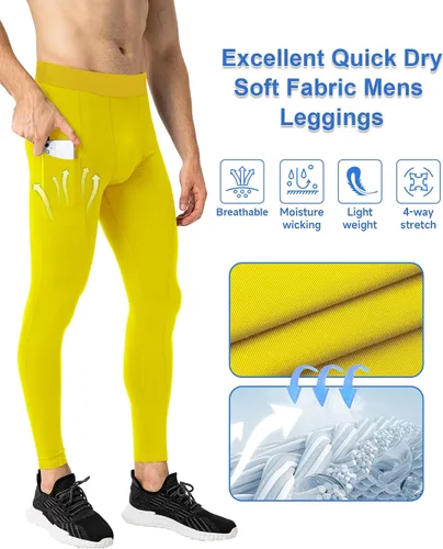 Miniatura 58 de SPVISE Pantalones de compresión para hombre, leggings para deportes, gimnasio, mallas atléticas frescas y secas, capa base para correr, fútbol