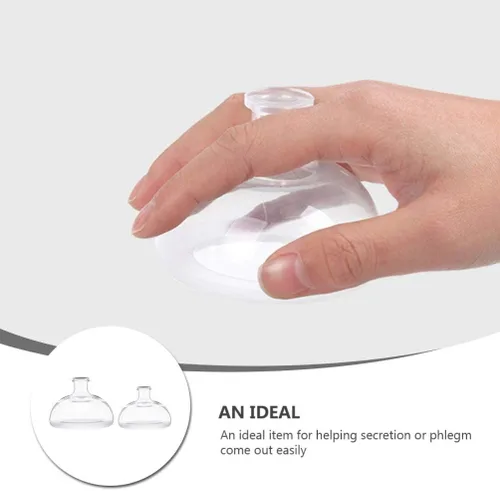 Miniatura 4 de EXCEART 2 tazas de masaje de tambor de presión de palma de silicona para bebés y niños pequeños, esputo y ayuda para eructos, dispositivo ergonómico