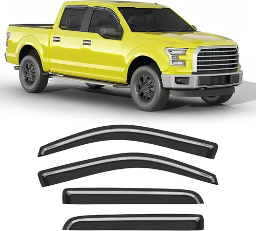 Miniatura 15 de Extra-Thick Window Rain Guard for 2004-2014 Ford F150 Extended Cab/SuperCab Rain Guards Tape-on Side Truck Window Visors Low Profile Vent Visor