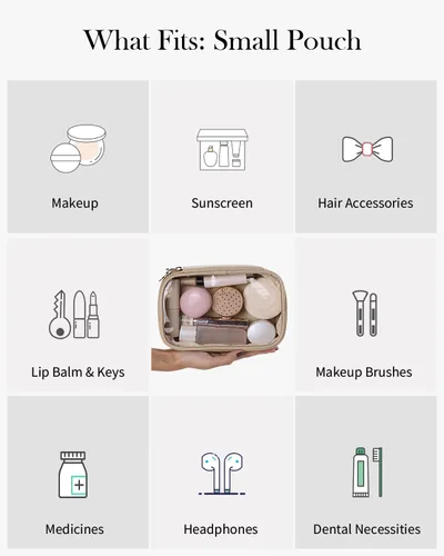 Miniatura 6 de Pocmimut Mini Bolsa de Maquillaje, Bolsa de Maquillaje Transparente para Viaje, Bolsa de Aseo Personal, Monedero, Accesorios para Coche, Cosas