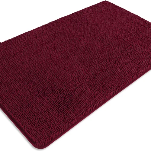 Miniatura 331 de Alfombra de baño pequeña de 12 x 18 pulgadas, lavable y absorbente, antideslizante, alfombra de baño de felpilla gruesa y suave para baño, ducha