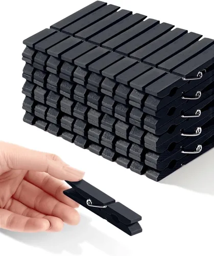 Miniatura 20 de Pinzas para ropa, pinzas de madera de color rosa para juego de baby shower, corona, manualidades, pinzas de agarre fuerte de madera de abedul