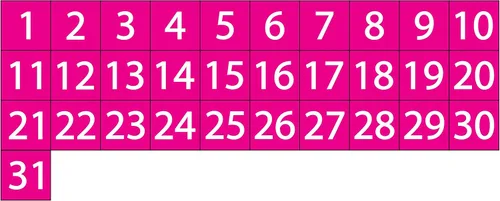 Miniatura 10 de Imanes de fecha de calendario – Negro, 0.75 x 0.75 pulgadas – DCM Solutions – Etiquetas magnéticas para pizarras blancas y superficies magnéticas