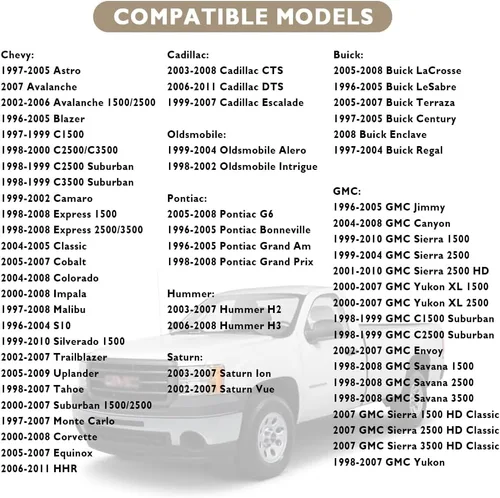 Miniatura 7 de Sensor de presión del tanque de combustible, sensor de presión de combustible compatible con Chevy, GMC, Cadillac, Buick, Pontiac Avalanche
