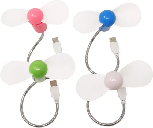 Honbay 4 unids mini portátil portátil alimentado por USB ventilador de enfriamiento cuello de cisne soplador de aire para PC de escritorio ordenador