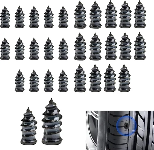30 clavos de goma de reparación de neumáticos al vacío rápido, clavos de goma de sellado resistentes al desgaste de alta dureza, piezas de automóvil