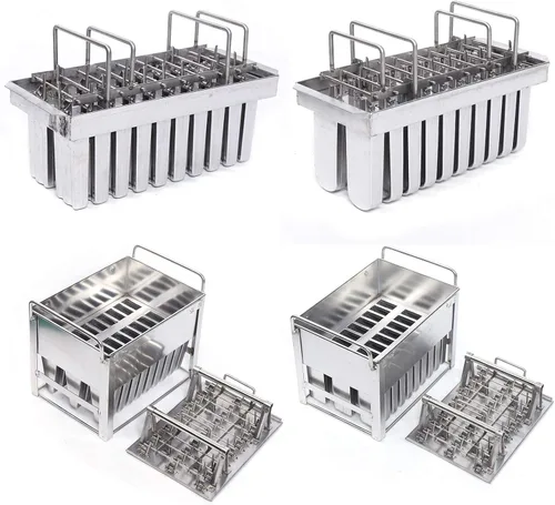 Miniatura 7 de 20 moldes de acero inoxidable para helados, molde comercial para hacer estallidos, molde de helado