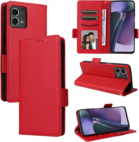 Miniatura 212 de Funda de piel sintética compatible con Motorola Moto E22 4G, funda de piel sintética compatible con Motorola Moto E22i 4G, color negro