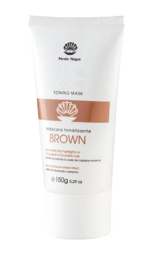 Miniatura 2 de Pérola Negra Divine Colors - Máscara tonificante marrón, ilumina los reflejos o babylights del cabello moreno, efecto de sombra marrón iluminado